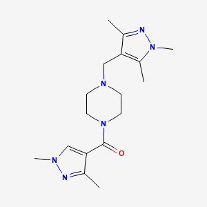 (1,3-dimethyl-1H-pyrazol-4-yl){4-[(1,3,5-trimethyl-1H-pyrazol-4-yl)methyl]piperazin-1-yl}methanone