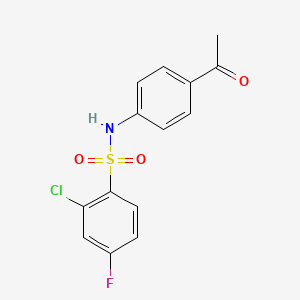 N-(4-acetylphenyl)-2-chloro-4-fluorobenzenesulfonamide