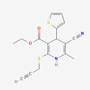 Ethyl 5-cyano-6-methyl-2-(prop-2-yn-1-ylsulfanyl)-4-(thiophen-2-yl)-1,4-dihydropyridine-3-carboxylate