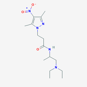 N-[1-(diethylamino)propan-2-yl]-3-(3,5-dimethyl-4-nitro-1H-pyrazol-1-yl)propanamide