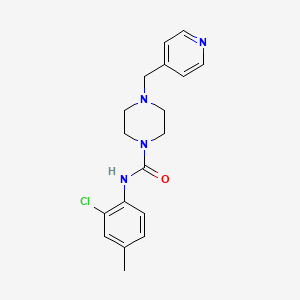 molecular formula C18H21ClN4O B10967751 N-(2-chloro-4-methylphenyl)-4-(pyridin-4-ylmethyl)piperazine-1-carboxamide 