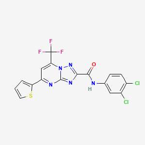 N-(3,4-dichlorophenyl)-5-(thiophen-2-yl)-7-(trifluoromethyl)[1,2,4]triazolo[1,5-a]pyrimidine-2-carboxamide