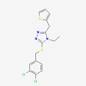 3-[(3,4-dichlorobenzyl)sulfanyl]-4-ethyl-5-(thiophen-2-ylmethyl)-4H-1,2,4-triazole