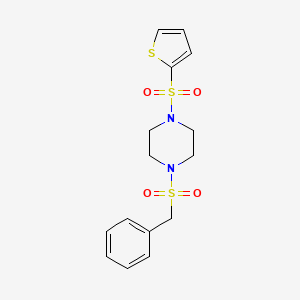 1-(Benzylsulfonyl)-4-(thiophen-2-ylsulfonyl)piperazine