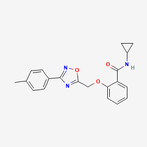 N-cyclopropyl-2-{[3-(4-methylphenyl)-1,2,4-oxadiazol-5-yl]methoxy}benzamide