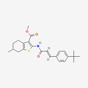 methyl 2-{[(2E)-3-(4-tert-butylphenyl)prop-2-enoyl]amino}-6-methyl-4,5,6,7-tetrahydro-1-benzothiophene-3-carboxylate