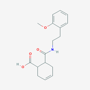 molecular formula C17H21NO4 B10967847 6-{[2-(2-Methoxyphenyl)ethyl]carbamoyl}cyclohex-3-ene-1-carboxylic acid 