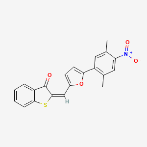 (2E)-2-{[5-(2,5-dimethyl-4-nitrophenyl)furan-2-yl]methylidene}-1-benzothiophen-3(2H)-one