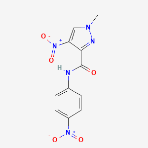 molecular formula C11H9N5O5 B10967884 1-methyl-4-nitro-N-(4-nitrophenyl)-1H-pyrazole-3-carboxamide 