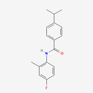 molecular formula C17H18FNO B10967890 N-(4-fluoro-2-methylphenyl)-4-(propan-2-yl)benzamide 