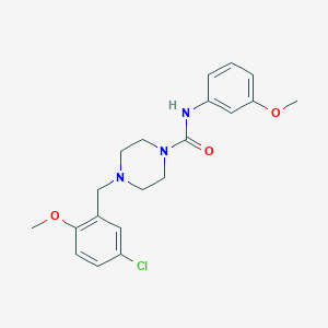 4-(5-chloro-2-methoxybenzyl)-N-(3-methoxyphenyl)piperazine-1-carboxamide