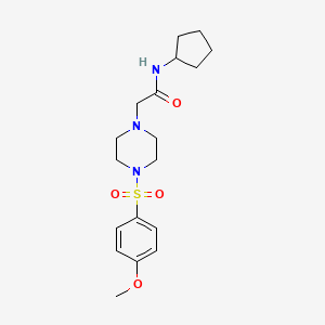 N-Cyclopentyl-2-[4-(4-methoxy-benzenesulfonyl)-piperazin-1-yl]-acetamide