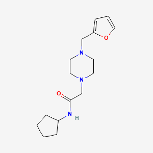 N-cyclopentyl-2-[4-(furan-2-ylmethyl)piperazin-1-yl]acetamide