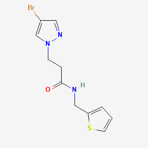 molecular formula C11H12BrN3OS B10967946 3-(4-bromo-1H-pyrazol-1-yl)-N-(thiophen-2-ylmethyl)propanamide 