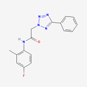 molecular formula C16H14FN5O B10967952 N-(4-fluoro-2-methylphenyl)-2-(5-phenyl-2H-tetrazol-2-yl)acetamide 