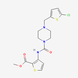 Methyl 3-[({4-[(5-chlorothiophen-2-yl)methyl]piperazin-1-yl}carbonyl)amino]thiophene-2-carboxylate