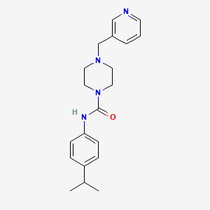 molecular formula C20H26N4O B10967971 N-[4-(propan-2-yl)phenyl]-4-(pyridin-3-ylmethyl)piperazine-1-carboxamide 