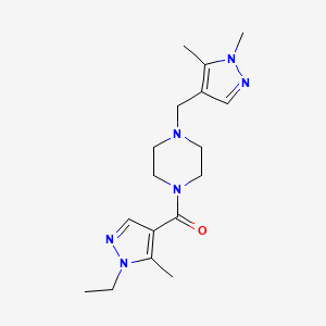 {4-[(1,5-dimethyl-1H-pyrazol-4-yl)methyl]piperazin-1-yl}(1-ethyl-5-methyl-1H-pyrazol-4-yl)methanone