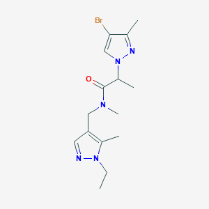 2-(4-bromo-3-methyl-1H-pyrazol-1-yl)-N-[(1-ethyl-5-methyl-1H-pyrazol-4-yl)methyl]-N-methylpropanamide