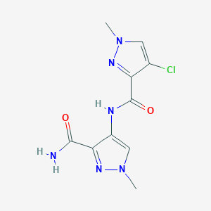 N-(3-carbamoyl-1-methyl-1H-pyrazol-4-yl)-4-chloro-1-methyl-1H-pyrazole-3-carboxamide