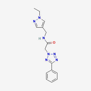 N-[(1-ethyl-1H-pyrazol-4-yl)methyl]-2-(5-phenyl-2H-tetrazol-2-yl)acetamide