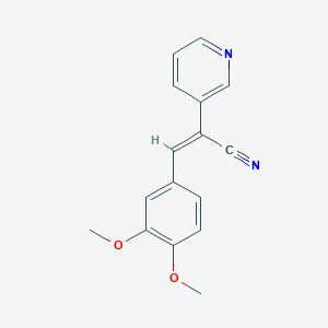 B109681 (Z)-3-(3,4-Dimethoxy-phenyl)-2-pyridin-3-yl-acrylonitrile CAS No. 149286-90-8