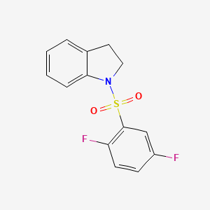 molecular formula C14H11F2NO2S B10968100 1-[(2,5-difluorophenyl)sulfonyl]-2,3-dihydro-1H-indole 