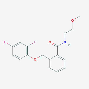 2-[(2,4-difluorophenoxy)methyl]-N-(2-methoxyethyl)benzamide