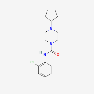 N-(2-chloro-4-methylphenyl)-4-cyclopentylpiperazine-1-carboxamide