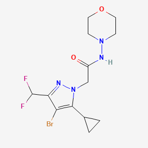 2-[4-bromo-5-cyclopropyl-3-(difluoromethyl)-1H-pyrazol-1-yl]-N-(morpholin-4-yl)acetamide