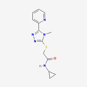 N-cyclopropyl-2-{[4-methyl-5-(pyridin-2-yl)-4H-1,2,4-triazol-3-yl]sulfanyl}acetamide