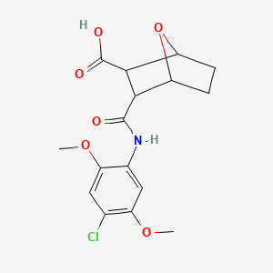 3-[(4-Chloro-2,5-dimethoxyphenyl)carbamoyl]-7-oxabicyclo[2.2.1]heptane-2-carboxylic acid