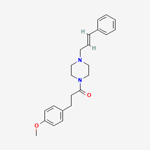 molecular formula C23H28N2O2 B10968179 3-(4-methoxyphenyl)-1-{4-[(2E)-3-phenylprop-2-en-1-yl]piperazin-1-yl}propan-1-one 