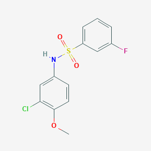 N-(3-chloro-4-methoxyphenyl)-3-fluorobenzenesulfonamide