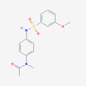 N-(4-{[(3-methoxyphenyl)sulfonyl]amino}phenyl)-N-methylacetamide