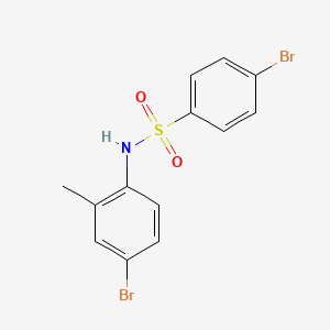 molecular formula C13H11Br2NO2S B10968231 4-bromo-N-(4-bromo-2-methylphenyl)benzenesulfonamide 