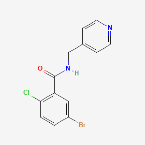 molecular formula C13H10BrClN2O B10968232 5-bromo-2-chloro-N-(pyridin-4-ylmethyl)benzamide 