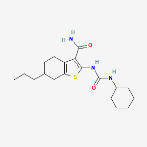 2-[(Cyclohexylcarbamoyl)amino]-6-propyl-4,5,6,7-tetrahydro-1-benzothiophene-3-carboxamide