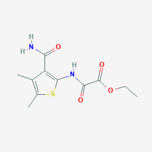 molecular formula C11H14N2O4S B10968268 Ethyl [(3-carbamoyl-4,5-dimethylthiophen-2-yl)amino](oxo)acetate 