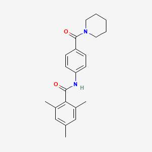 2,4,6-trimethyl-N-[4-(piperidin-1-ylcarbonyl)phenyl]benzamide