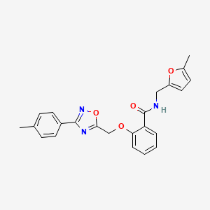 N-[(5-methylfuran-2-yl)methyl]-2-{[3-(4-methylphenyl)-1,2,4-oxadiazol-5-yl]methoxy}benzamide