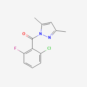 molecular formula C12H10ClFN2O B10968299 (2-chloro-6-fluorophenyl)(3,5-dimethyl-1H-pyrazol-1-yl)methanone 