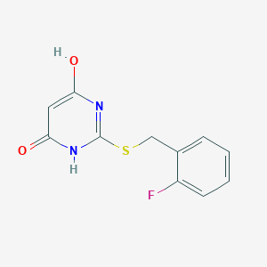 2-[(2-Fluorobenzyl)sulfanyl]pyrimidine-4,6-diol