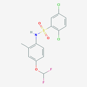 2,5-dichloro-N-[4-(difluoromethoxy)-2-methylphenyl]benzenesulfonamide