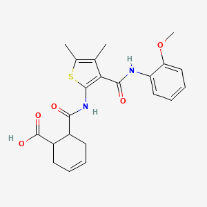 6-({3-[(2-Methoxyphenyl)carbamoyl]-4,5-dimethylthiophen-2-yl}carbamoyl)cyclohex-3-ene-1-carboxylic acid