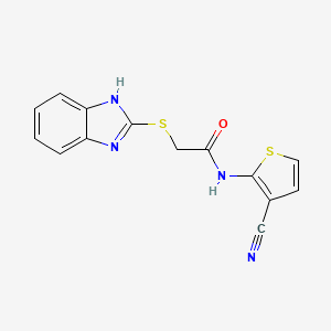 2-(1H-benzimidazol-2-ylsulfanyl)-N-(3-cyanothiophen-2-yl)acetamide