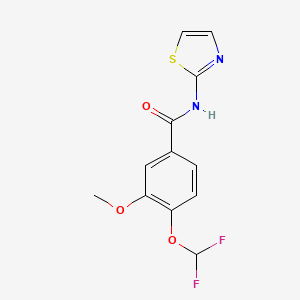 4-(difluoromethoxy)-3-methoxy-N-(1,3-thiazol-2-yl)benzamide