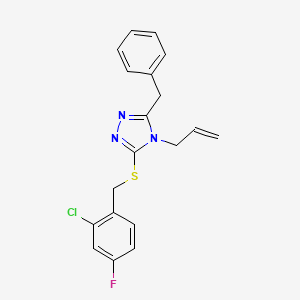 3-benzyl-5-[(2-chloro-4-fluorobenzyl)sulfanyl]-4-(prop-2-en-1-yl)-4H-1,2,4-triazole