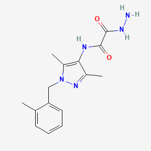 N-[3,5-dimethyl-1-(2-methylbenzyl)-1H-pyrazol-4-yl]-2-hydrazinyl-2-oxoacetamide