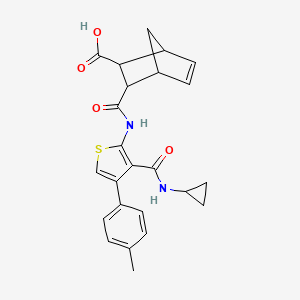 3-{[3-(Cyclopropylcarbamoyl)-4-(4-methylphenyl)thiophen-2-yl]carbamoyl}bicyclo[2.2.1]hept-5-ene-2-carboxylic acid